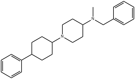 N-benzyl-N-methyl-1-(4-phenylcyclohexyl)piperidin-4-amine Structural