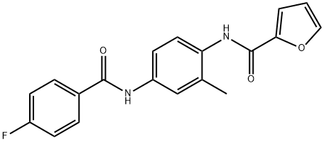 N-[4-[(4-fluorobenzoyl)amino]-2-methylphenyl]furan-2-carboxamide Structural
