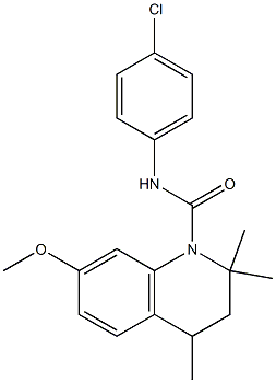 N-(4-chlorophenyl)-7-methoxy-2,2,4-trimethyl-3,4-dihydroquinoline-1(2H)-carboxamide Structural