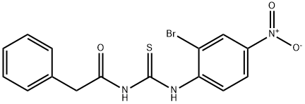 N-{[(2-bromo-4-nitrophenyl)amino]carbonothioyl}-2-phenylacetamide Structural