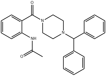 N-(2-{[4-(diphenylmethyl)piperazin-1-yl]carbonyl}phenyl)acetamide Structural