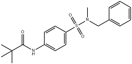 N-[4-[benzyl(methyl)sulfamoyl]phenyl]-2,2-dimethylpropanamide Structural