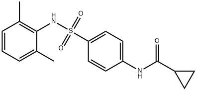 N-[4-[(2,6-dimethylphenyl)sulfamoyl]phenyl]cyclopropanecarboxamide Structural