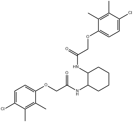 N,N'-1,2-cyclohexanediylbis[2-(4-chloro-2,3-dimethylphenoxy)acetamide] Structural