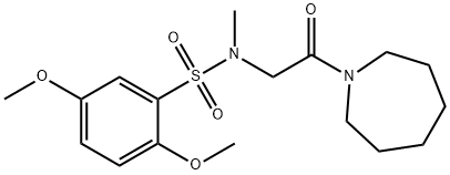 N-[2-(azepan-1-yl)-2-oxoethyl]-2,5-dimethoxy-N-methylbenzenesulfonamide Structural