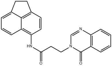 N-(1,2-dihydroacenaphthylen-5-yl)-3-(4-oxoquinazolin-3(4H)-yl)propanamide Structural
