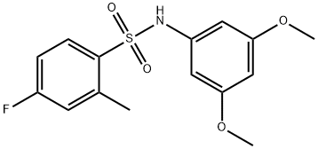 N-(3,5-dimethoxyphenyl)-4-fluoro-2-methylbenzenesulfonamide Structural