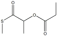 Propanethioic acid, 2-(1-oxopropoxy)-, S-methyl ester Structural
