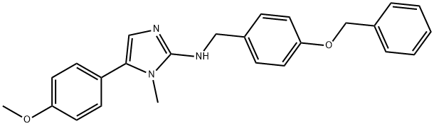 N-[4-(benzyloxy)benzyl]-5-(4-methoxyphenyl)-1-methyl-1H-imidazol-2-amine Structural
