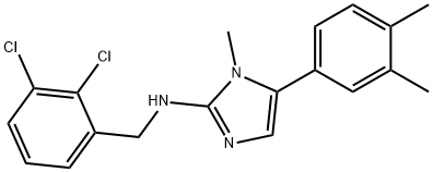 N-(2,3-dichlorobenzyl)-5-(3,4-dimethylphenyl)-1-methyl-1H-imidazol-2-amine Structural