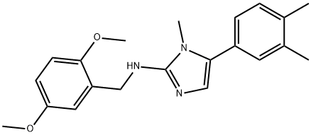 N-(2,5-dimethoxybenzyl)-5-(3,4-dimethylphenyl)-1-methyl-1H-imidazol-2-amine Structural