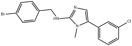 N-(4-bromobenzyl)-5-(3-chlorophenyl)-1-methyl-1H-imidazol-2-amine Structural