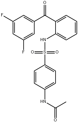 Acetamide, N-[4-[[[2-(3,5-difluorobenzoyl)phenyl]amino]sulfonyl]phenyl]- Structural