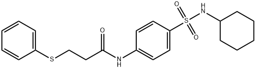N-[4-(cyclohexylsulfamoyl)phenyl]-3-(phenylsulfanyl)propanamide Structural