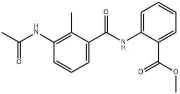 methyl 2-({[3-(acetylamino)-2-methylphenyl]carbonyl}amino)benzoate Structural