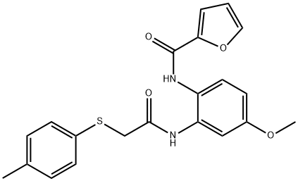 N-[4-methoxy-2-({[(4-methylphenyl)sulfanyl]acetyl}amino)phenyl]furan-2-carboxamide Structural