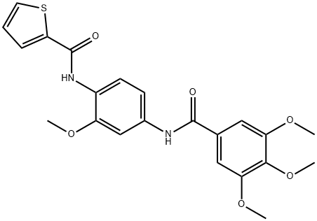 N-{2-methoxy-4-[(3,4,5-trimethoxybenzoyl)amino]phenyl}-2-thiophenecarboxamide Structural