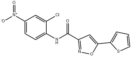 N-(2-chloro-4-nitrophenyl)-5-(thiophen-2-yl)-1,2-oxazole-3-carboxamide Structural