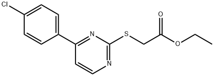 ethyl {[4-(4-chlorophenyl)pyrimidin-2-yl]thio}acetate Structural
