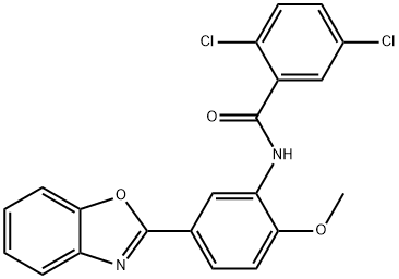 N-[5-(1,3-benzoxazol-2-yl)-2-methoxyphenyl]-2,5-dichlorobenzamide Structural
