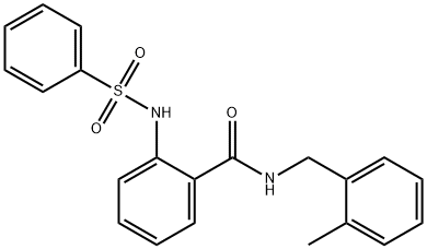 N-(2-methylbenzyl)-2-[(phenylsulfonyl)amino]benzamide Structural