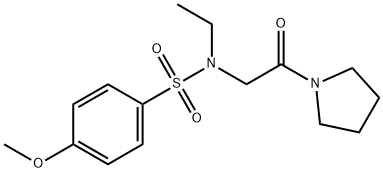 N-ethyl-4-methoxy-N-[2-oxo-2-(pyrrolidin-1-yl)ethyl]benzenesulfonamide Structural