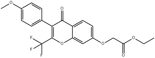 ethyl {[3-(4-methoxyphenyl)-4-oxo-2-(trifluoromethyl)-4H-chromen-7-yl]oxy}acetate Structural