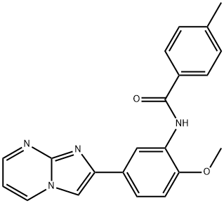 N-(5-(imidazo[1,2-a]pyrimidin-2-yl)-2-methoxyphenyl)-4-methylbenzamide Structural