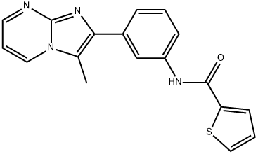 N-(3-(3-methylimidazo[1,2-a]pyrimidin-2-yl)phenyl)thiophene-2-carboxamide Structural