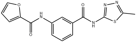 N-{3-[(5-methyl-1,3,4-thiadiazol-2-yl)carbamoyl]phenyl}furan-2-carboxamide Structural
