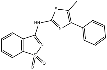 N-(5-methyl-4-phenyl-1,3-thiazol-2-yl)-1,2-benzothiazol-3-amine 1,1-dioxide Structural