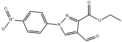 ETHYL 4-FORMYL-1-(4-NITROPHENYL)-1H-PYRAZOLE-3-CARBOXYLATE Structural