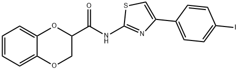 N-(4-(4-iodophenyl)thiazol-2-yl)-2,3-dihydrobenzo[b][1,4]dioxine-2-carboxamide Structural