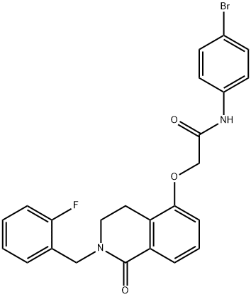 N-(4-bromophenyl)-2-((2-(2-fluorobenzyl)-1-oxo-1,2,3,4-tetrahydroisoquinolin-5-yl)oxy)acetamide Structural