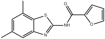 N-(5,7-dimethylbenzo[d]thiazol-2-yl)furan-2-carboxamide Structural