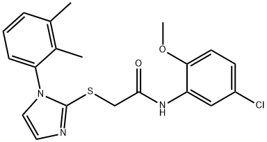 N-(5-chloro-2-methoxyphenyl)-2-((1-(2,3-dimethylphenyl)-1H-imidazol-2-yl)thio)acetamide Structural