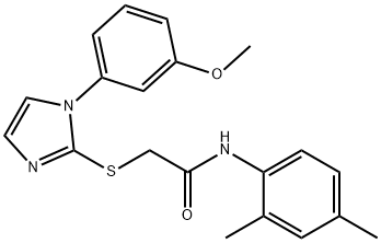 N-(2,4-dimethylphenyl)-2-((1-(3-methoxyphenyl)-1H-imidazol-2-yl)thio)acetamide Structural