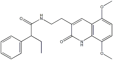 N-(2-(5,8-dimethoxy-2-oxo-1,2-dihydroquinolin-3-yl)ethyl)-2-phenylbutanamide Structural