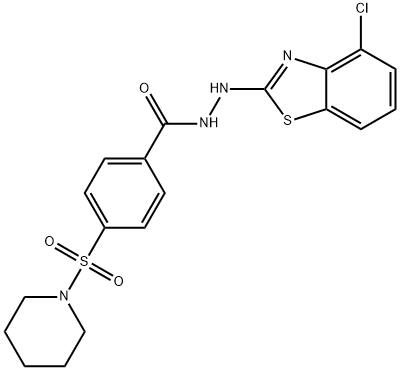 N-(4-chlorobenzo[d]thiazol-2-yl)-4-(piperidin-1-ylsulfonyl)benzohydrazide Structural