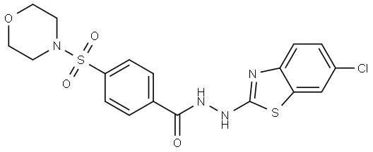 N-(6-chlorobenzo[d]thiazol-2-yl)-4-(morpholinosulfonyl)benzohydrazide Structural