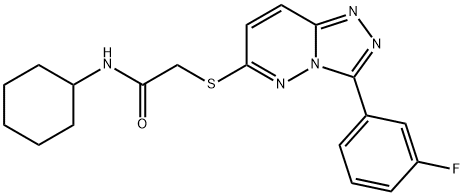 N-cyclohexyl-2-((3-(3-fluorophenyl)-[1,2,4]triazolo[4,3-b]pyridazin-6-yl)thio)acetamide Structural
