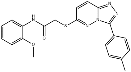 N-(2-methoxyphenyl)-2-((3-(p-tolyl)-[1,2,4]triazolo[4,3-b]pyridazin-6-yl)thio)acetamide Structural