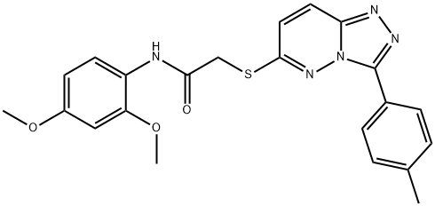 N-(2,4-dimethoxyphenyl)-2-((3-(p-tolyl)-[1,2,4]triazolo[4,3-b]pyridazin-6-yl)thio)acetamide Structural