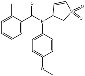 N-(1,1-dioxido-2,3-dihydrothiophen-3-yl)-N-(4-methoxyphenyl)-2-methylbenzamide Structural
