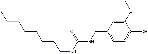 Urea, N-[(4-hydroxy-3-methoxyphenyl)methyl]-N'-octyl- Structural