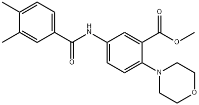 methyl 5-{[(3,4-dimethylphenyl)carbonyl]amino}-2-(morpholin-4-yl)benzoate Structural