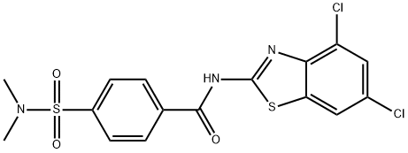 N-(4,6-dichlorobenzo[d]thiazol-2-yl)-4-(N,N-dimethylsulfamoyl)benzamide Structural
