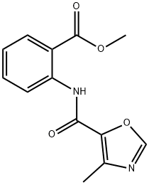 methyl 2-(4-methyloxazole-5-carboxamido)benzoate Structural