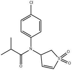 N-(4-chlorophenyl)-N-(1,1-dioxido-2,3-dihydrothiophen-3-yl)isobutyramide Structural