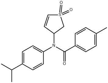 N-(1,1-dioxido-2,3-dihydrothiophen-3-yl)-N-(4-isopropylphenyl)-4-methylbenzamide Structural